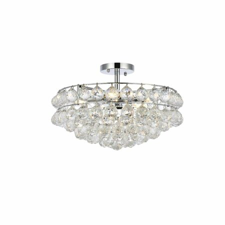 LIGHTING BUSINESS 18 in. Savannah Flush Mount in Chrome LI2952304